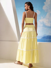 Ladies' Lace Trimmed Cami Top And Long Skirt Set